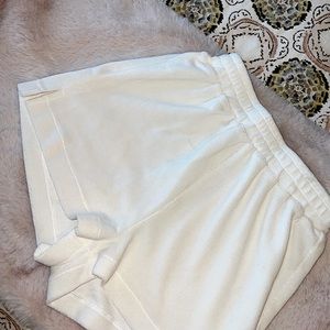 Thick White Lounge Shorts